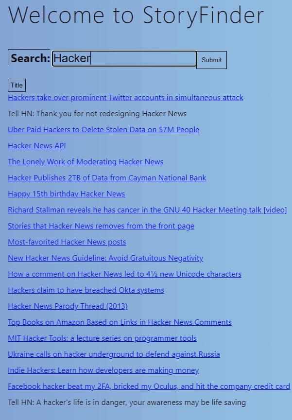 Story Finder screenshot
